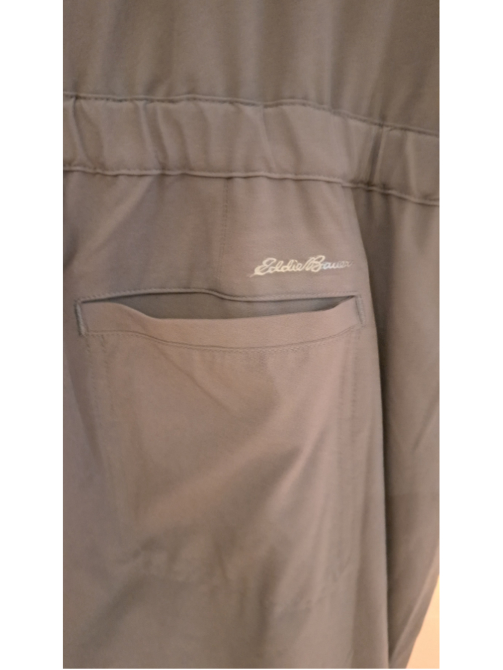 Eddie Bauer Olive Green Short-Sleeve Utility Jumpsuit - Picture 5 of 10